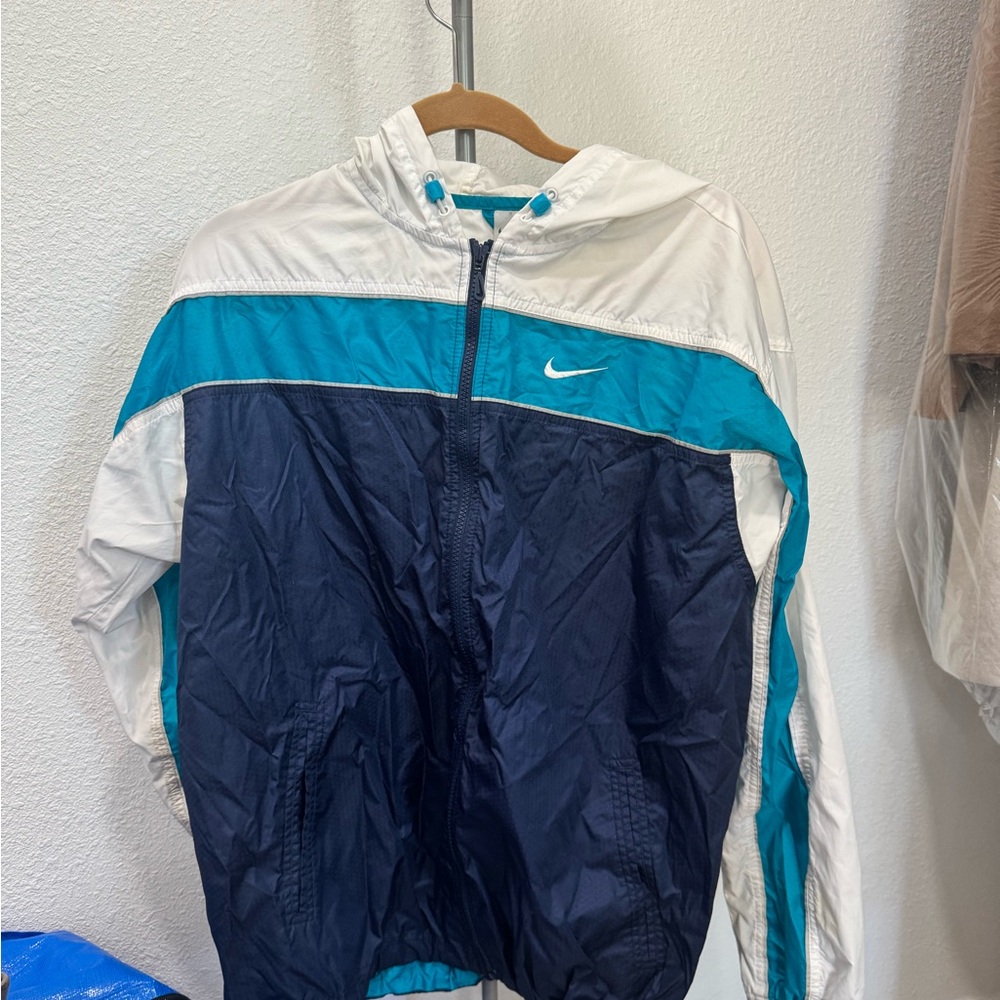 Nike Men's Blue and White Jacket
